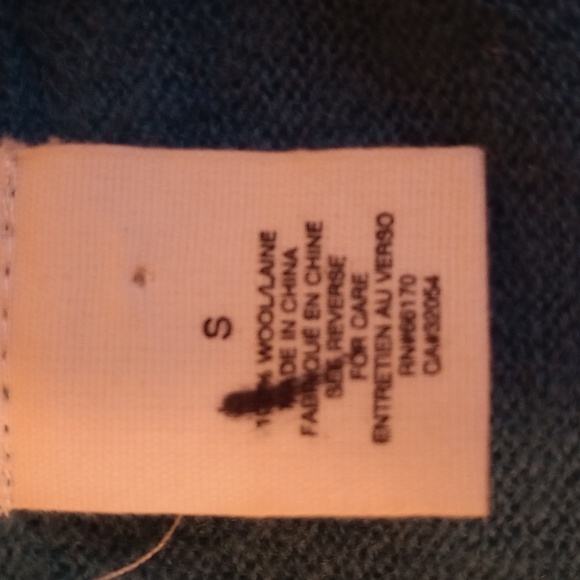 Anthropologie Moth Convertible Cardigan Pullover Teal Blue Wool Sweater Small - Picture 11 of 11